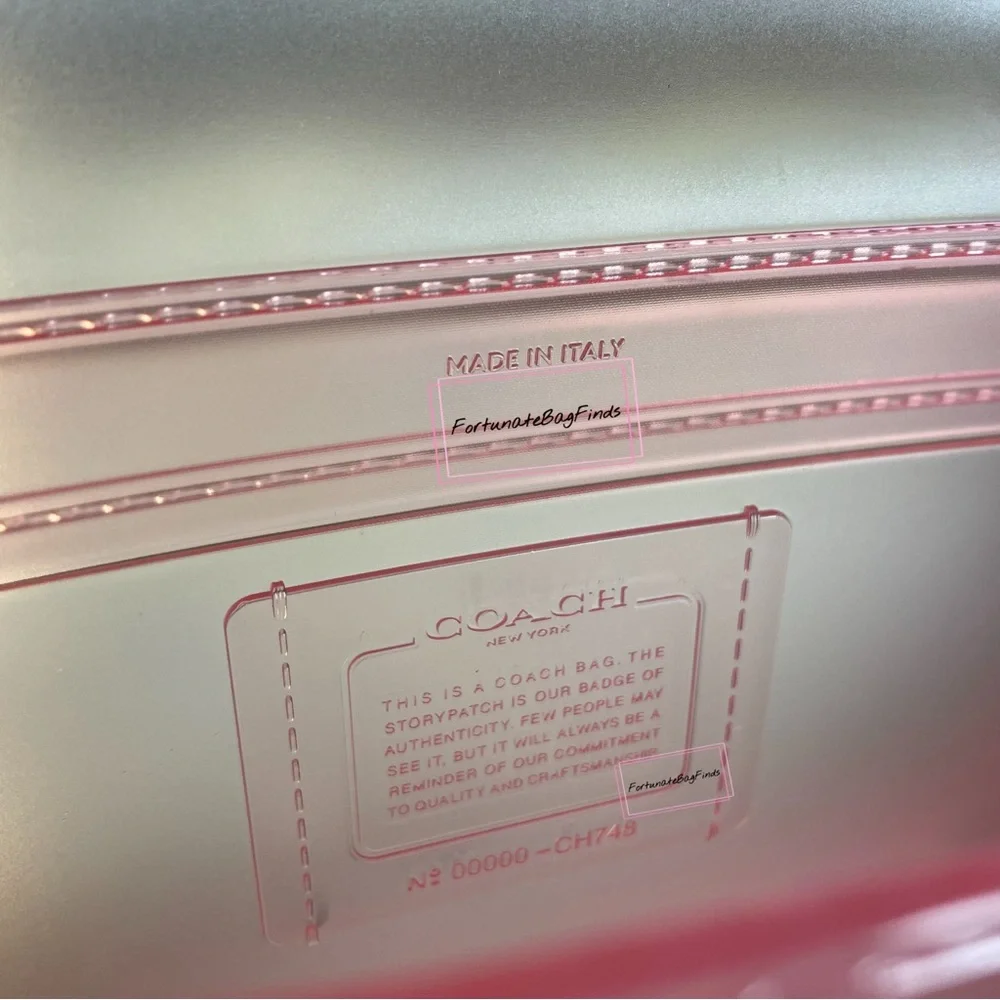 Flower Pink Coach Jelly Tabby Bag CH748 & Vintage Glitter Watermelon Charm SET - Picture 15 of 15